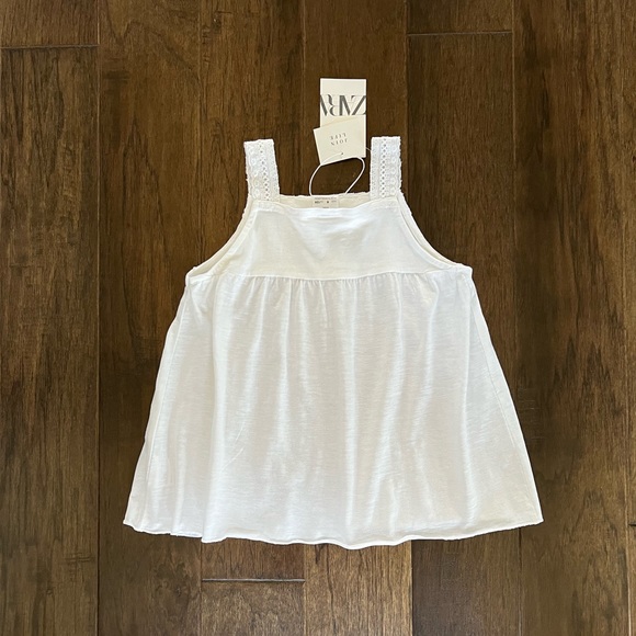 Zara Girls White Sleeveless Crochet Boho Coastal Tank Top Size 8 - Picture 3 of 10